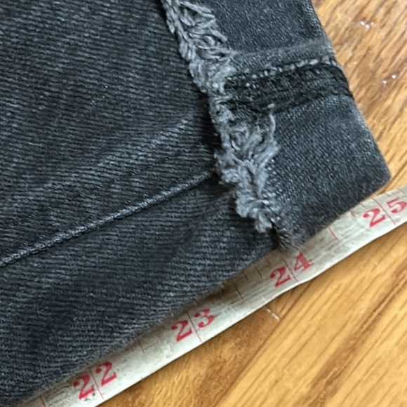 Mango High Waisted Straight Cropped Faded Black Jeans Women Size 10 - Picture 10 of 11